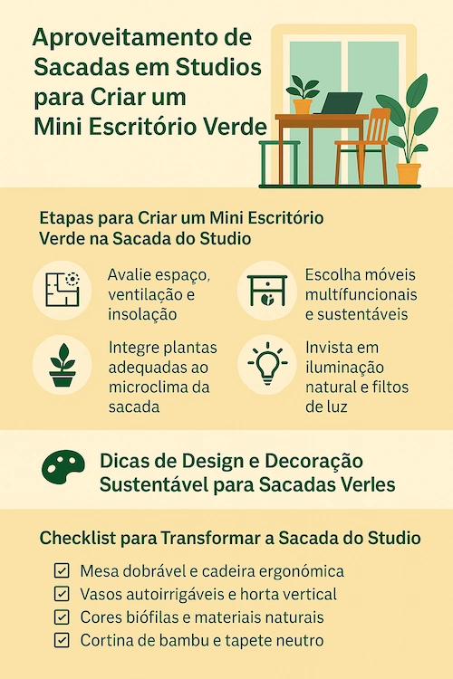 Aproveitamento de sacadas em stúdio